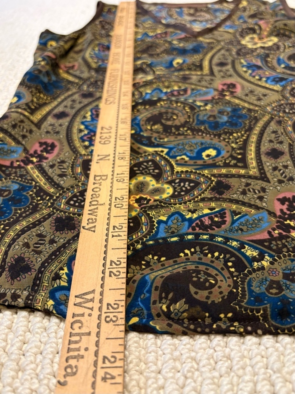 Double D Ranch Y2K Woodlands Paisley Georgette Tank Top Womens S Coastal Cowgirl - Picture 8 of 10